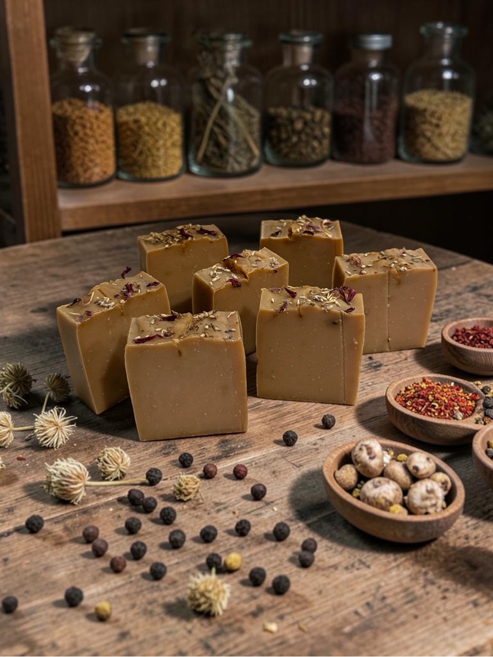 Orchid & Vine Tallow Rice Oil & Mushroom infusion Soap Old World Apothecary 1